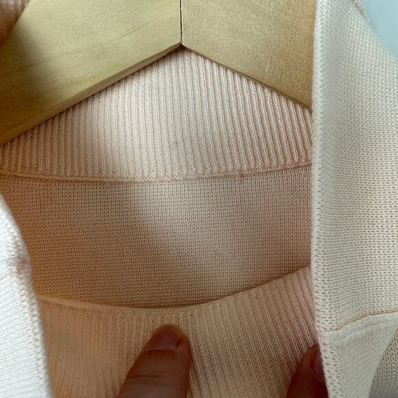 COS KNITTED POLO NECK JUMPER ORGANIC COTTON LIGHT PINK - Picture 4 of 13